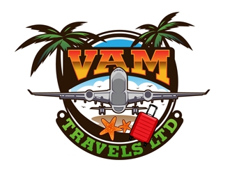 VAM Travels Ltd logo design by DreamLogoDesign