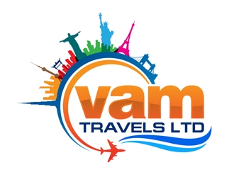 VAM Travels Ltd logo design by DreamLogoDesign