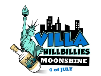 Villa Hillbillies Moonshine logo design by MAXR