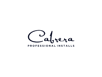 Cabrera Professional Installs  logo design by KQ5