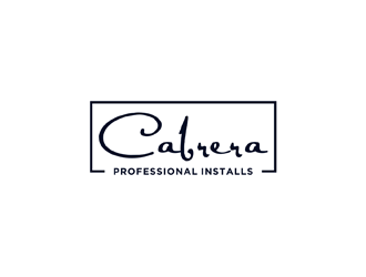 Cabrera Professional Installs  logo design by KQ5