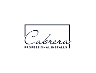 Cabrera Professional Installs  logo design by KQ5
