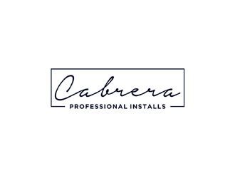 Cabrera Professional Installs  logo design by KQ5