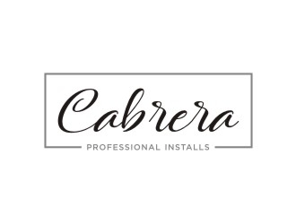 Cabrera Professional Installs  logo design by sabyan
