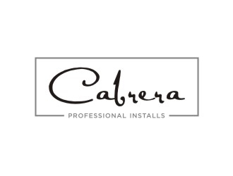 Cabrera Professional Installs  logo design by sabyan