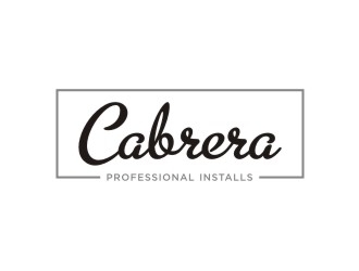 Cabrera Professional Installs  logo design by sabyan