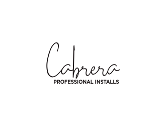 Cabrera Professional Installs  logo design by Greenlight