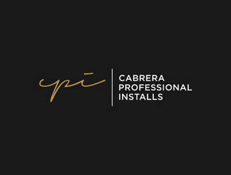Cabrera Professional Installs  logo design by alby