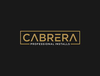 Cabrera Professional Installs  logo design by alby