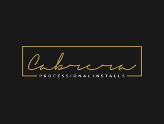 Cabrera Professional Installs  logo design by alby
