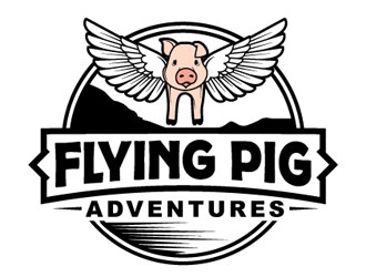 Flying Pig Adventures logo design by logoguy