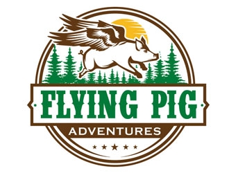 Flying Pig Adventures logo design by logoguy
