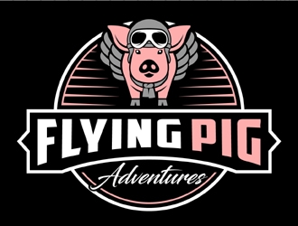 Flying Pig Adventures logo design by MAXR