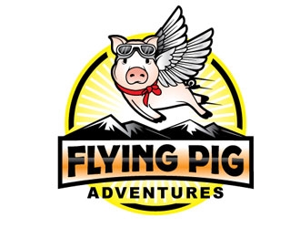Flying Pig Adventures logo design by logoguy