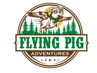 Flying Pig Adventures logo design by logoguy