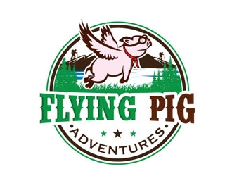 Flying Pig Adventures logo design by logoguy