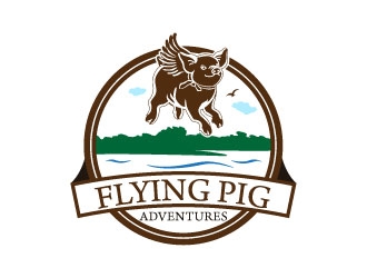 Flying Pig Adventures logo design by uttam