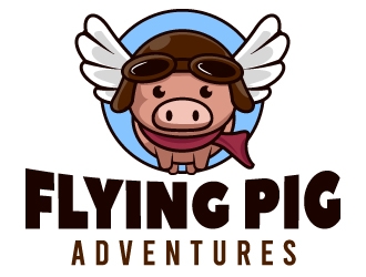 Flying Pig Adventures logo design by fries