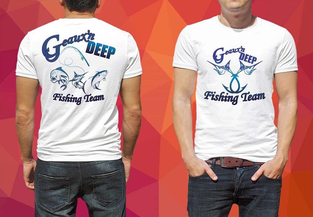 Geauxn Deep Fishing Team logo design by bulatITA