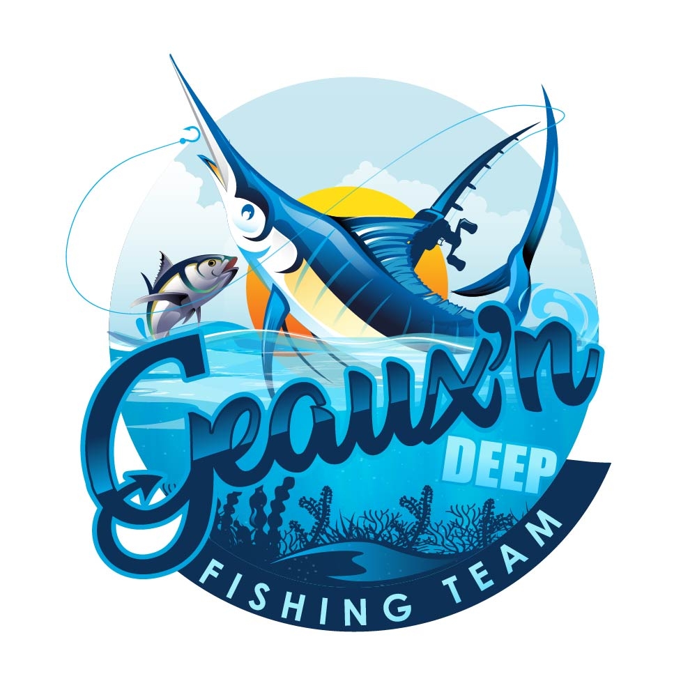 Geauxn Deep Fishing Team logo design by dorijo