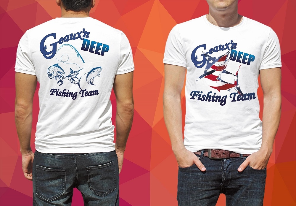 Geauxn Deep Fishing Team logo design by bulatITA