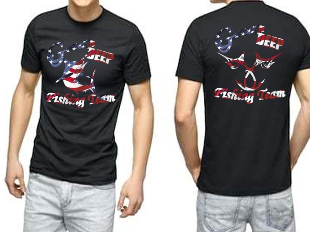 Geauxn Deep Fishing Team logo design by bulatITA