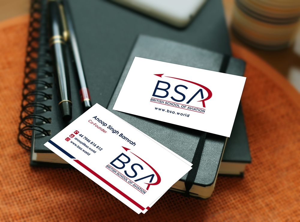 BRITISH SCHOOL OF AVIATION logo design by abss
