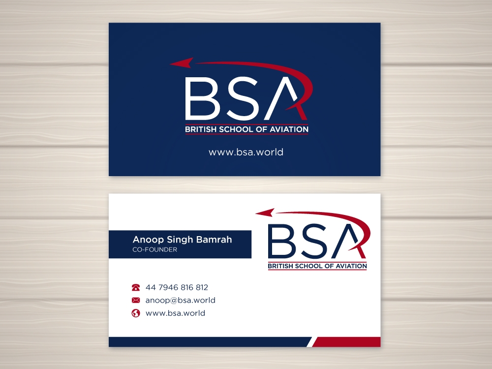 BRITISH SCHOOL OF AVIATION logo design by labo