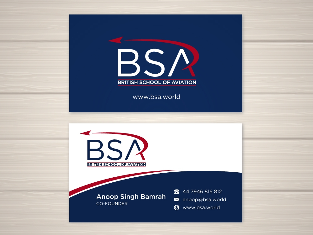 BRITISH SCHOOL OF AVIATION logo design by labo