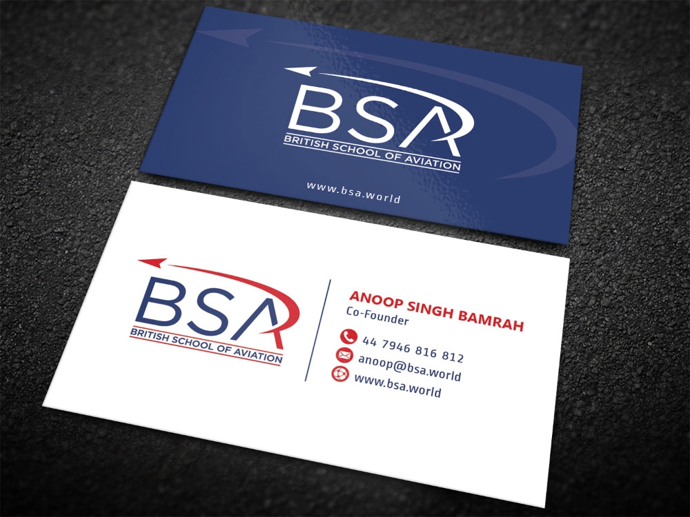 BRITISH SCHOOL OF AVIATION logo design by Boomstudioz