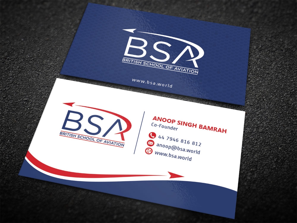 BRITISH SCHOOL OF AVIATION logo design by Boomstudioz