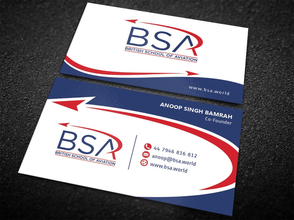 BRITISH SCHOOL OF AVIATION logo design by Boomstudioz