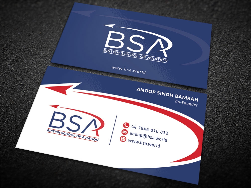 BRITISH SCHOOL OF AVIATION logo design by Boomstudioz