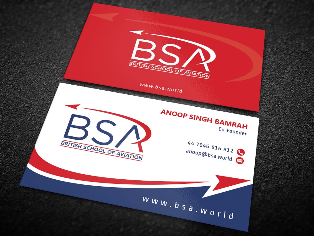 BRITISH SCHOOL OF AVIATION logo design by Boomstudioz