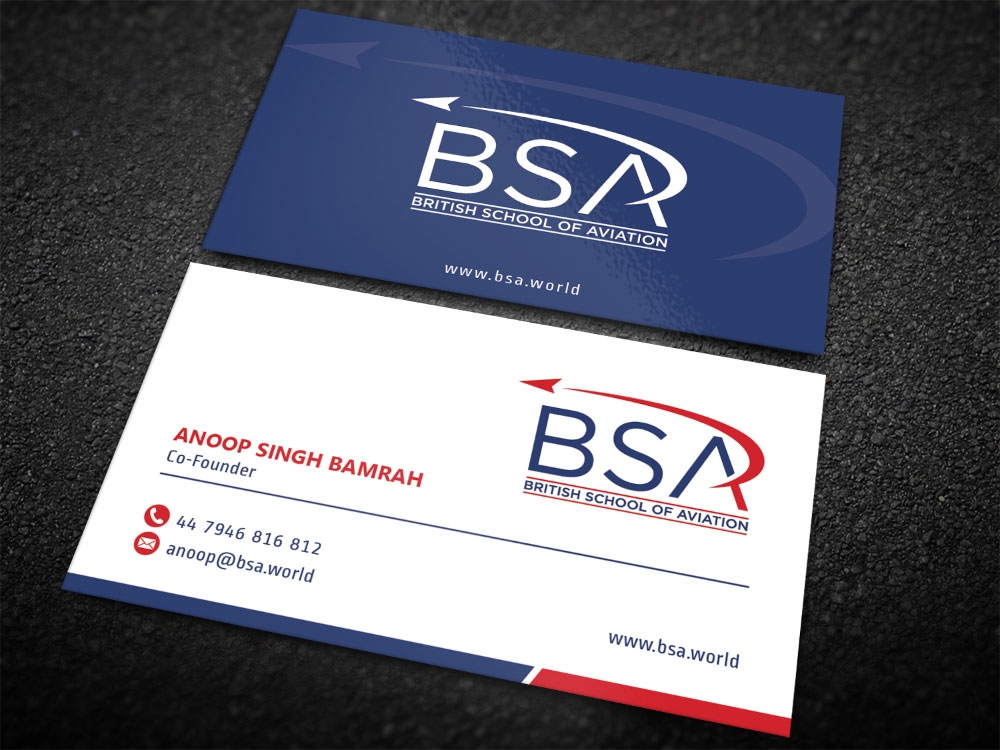 BRITISH SCHOOL OF AVIATION logo design by Boomstudioz