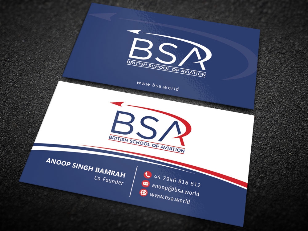 BRITISH SCHOOL OF AVIATION logo design by Boomstudioz