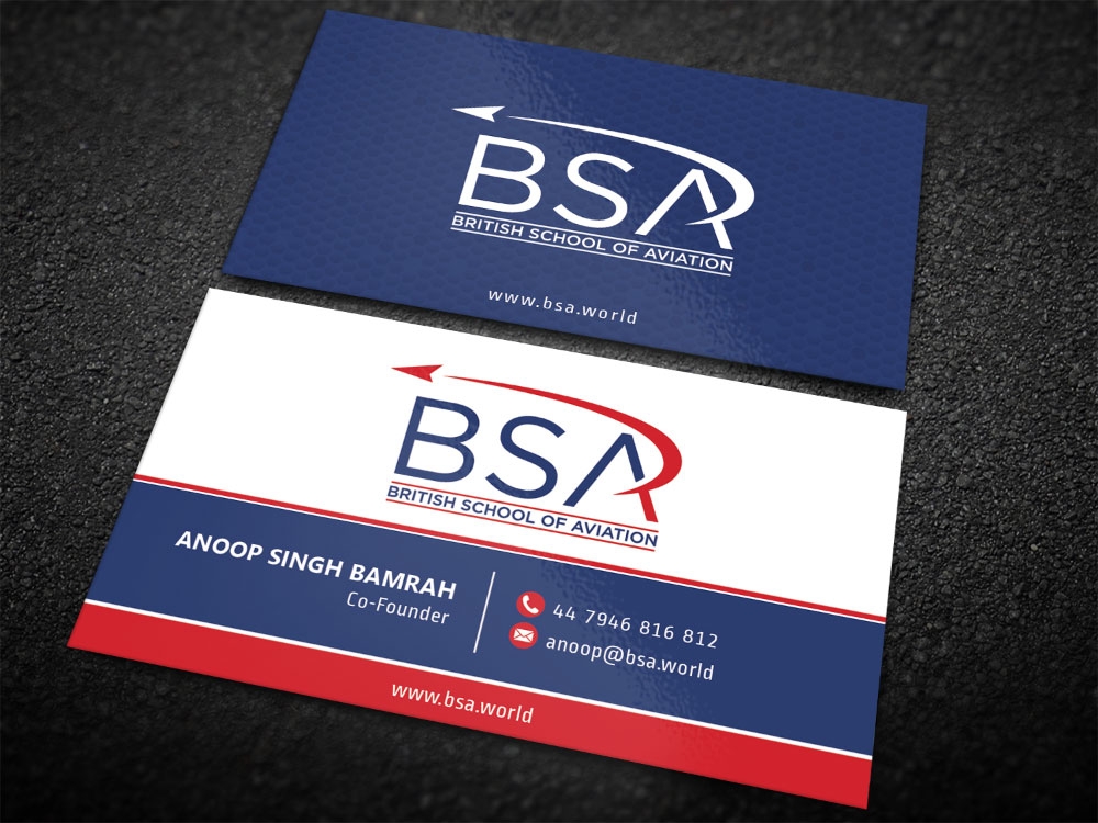BRITISH SCHOOL OF AVIATION logo design by Boomstudioz