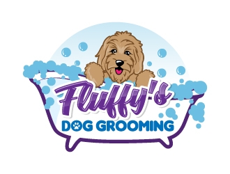 Fluffys Dog Grooming  logo design by jaize