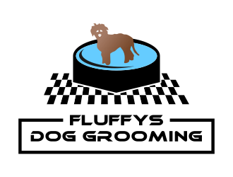 Fluffys Dog Grooming  logo design by graphicstar