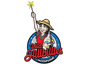 Villa Hillbillies Moonshine logo design by logoguy