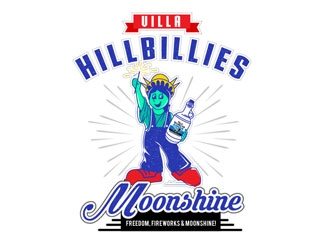 Villa Hillbillies Moonshine logo design by logoguy