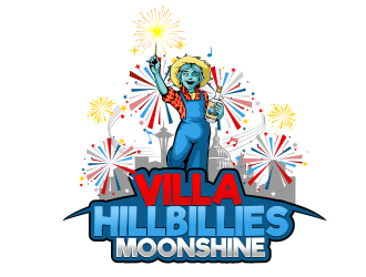 Villa Hillbillies Moonshine logo design by veron