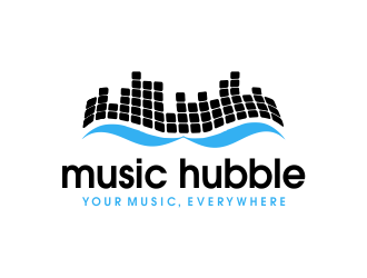 Music Hubble   - Slogan is Your Music, Everywhere logo design by JessicaLopes