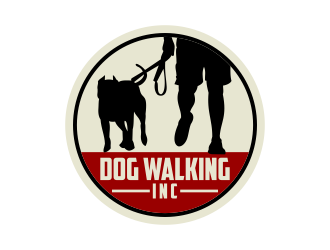 Dog Walking Inc logo design by Kruger
