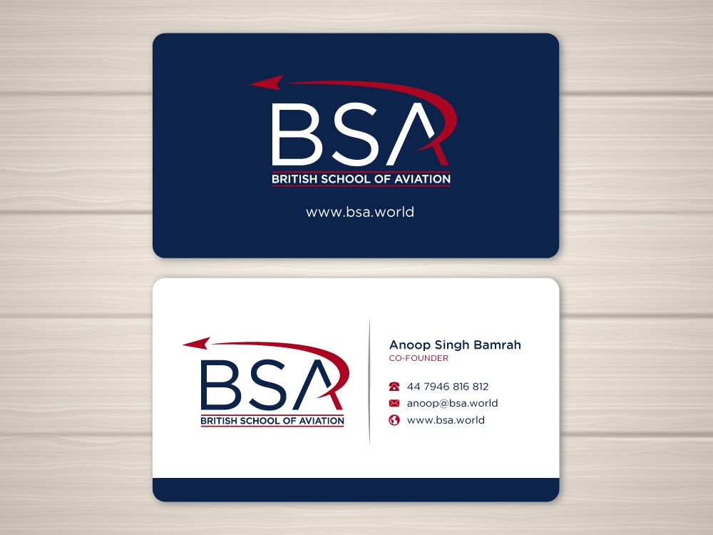 BRITISH SCHOOL OF AVIATION logo design by labo