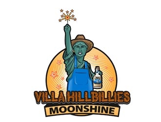 Villa Hillbillies Moonshine logo design by DreamLogoDesign