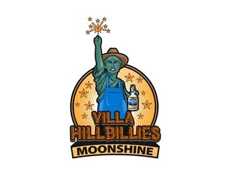 Villa Hillbillies Moonshine logo design by DreamLogoDesign
