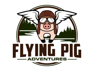 Flying Pig Adventures logo design by daywalker