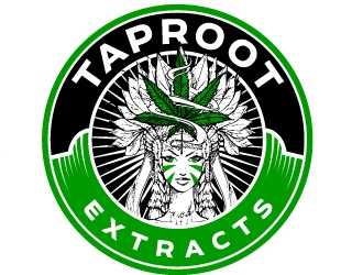 TapRoot Extracts logo design by jaize