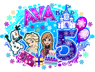 Ava is 5 logo design by coco